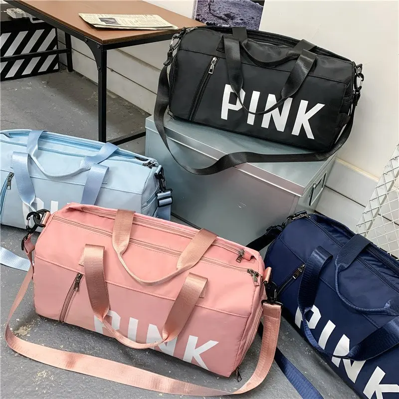 

Wholesale new style portable travel bag large capacity sports gym bag female dry and wet separation yoga training bag, As picture