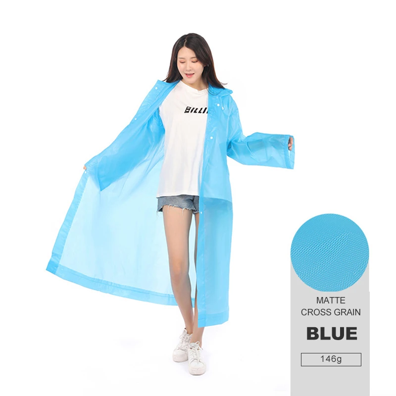 

high quality transparent plastic clear rain coat, Solid color and print