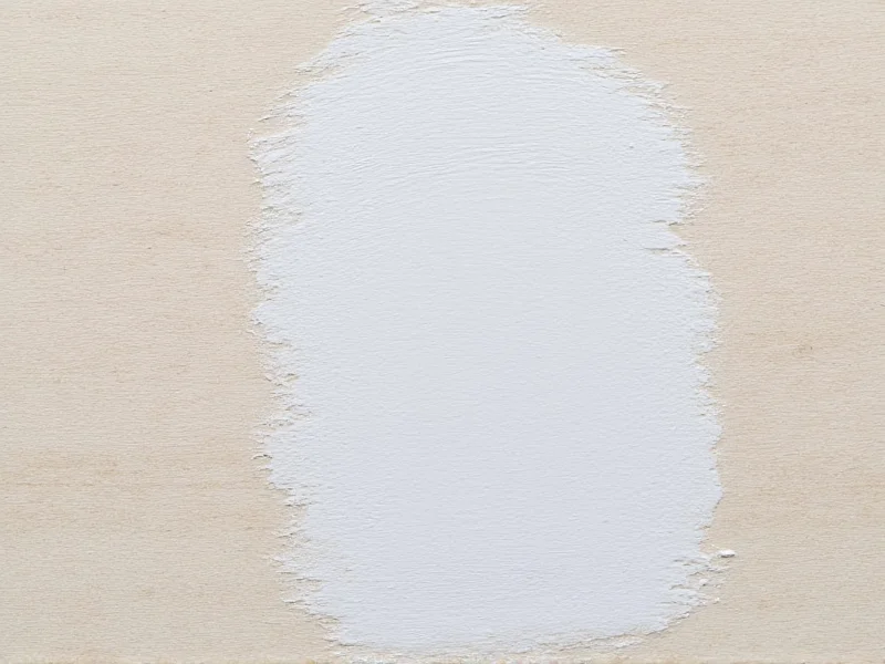 Acrylic paint on sanded wood surface showing smooth application