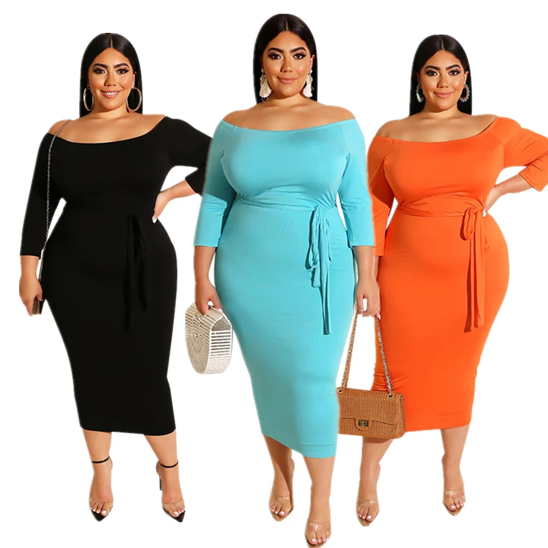 

High Quality Sexy Women Dressess Women Elegant Ladies Summer Casual Long Bodycon Pencil Off Shoulder Women Dress Clothing, 3 colors