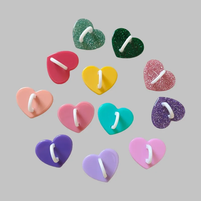 

acrylic phone finger grip pink heart mobile phone hook charm
