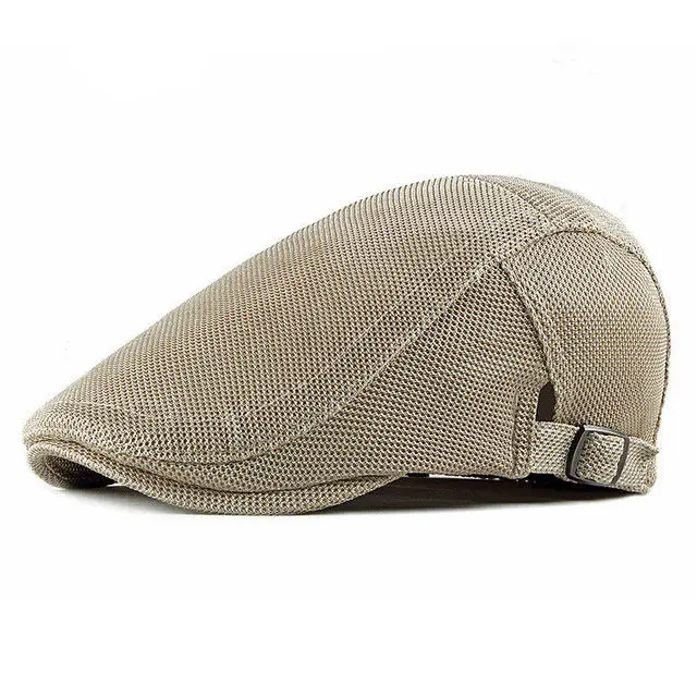 

Unisex Summer Breathable Newsboy Beret Hats Men's Mesh Flat Cap Cabbie Ivy Hat Gatsby Hat for Driving Hunting