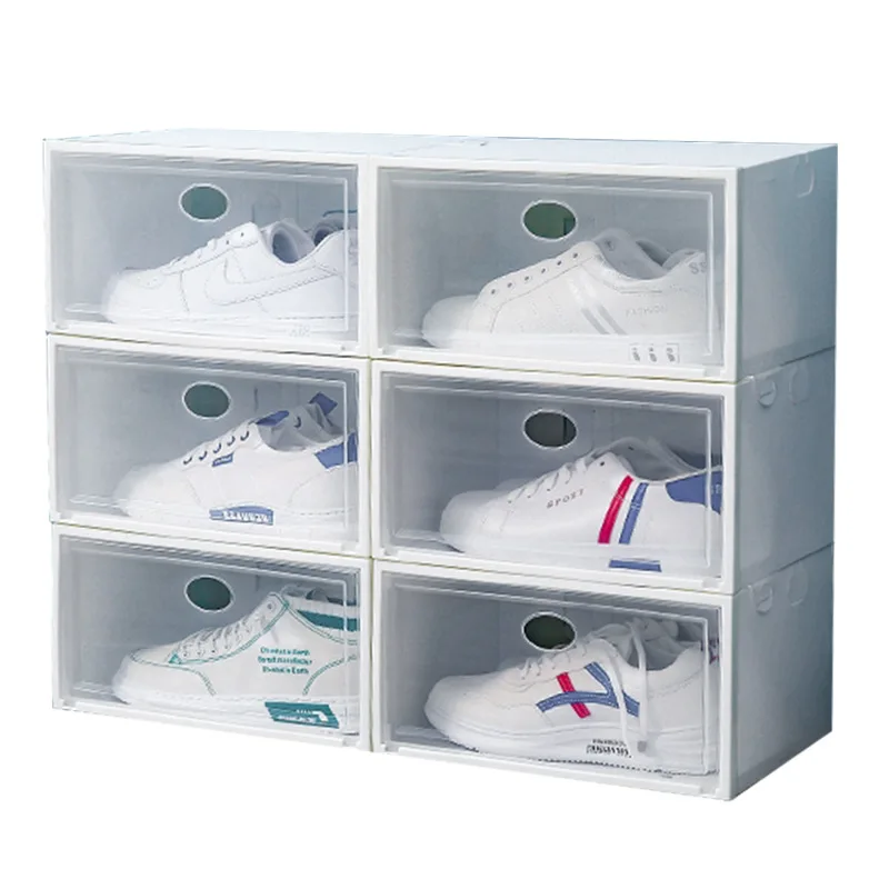 

Folding stackable clear pp container drawer shoe box storage boxes & bins sneakers box