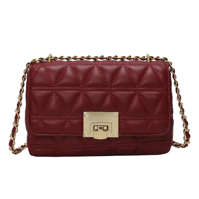 

Spring Fashion Mini Korean Bag Women Versatile Slung Diamond Chain Handbag Small Square Bag