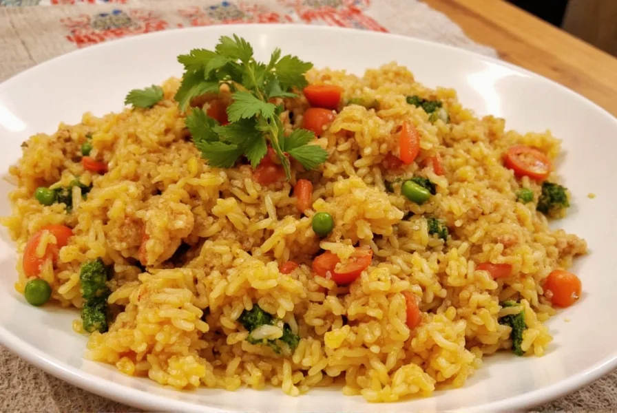 Homemade arroz con pollo