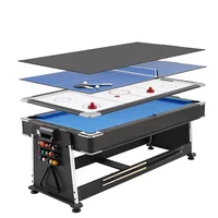 

Selling Indoor Family Play 4 In 1 Diner Pool Air Hockey Table Tennis Table Game