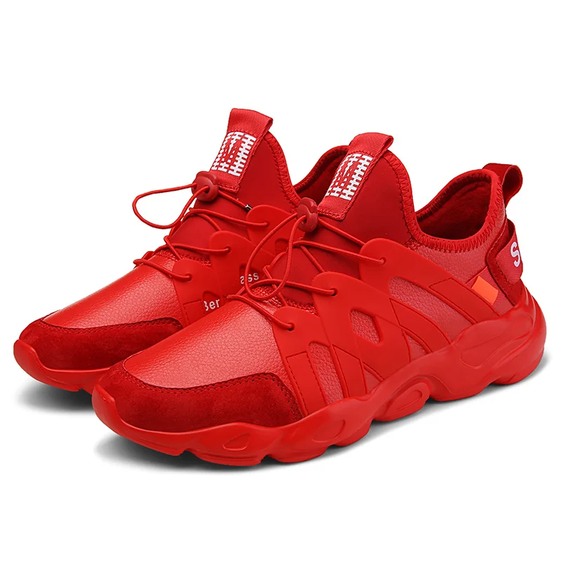 

Hot selling fashion latest design leather mens casual sports shoes