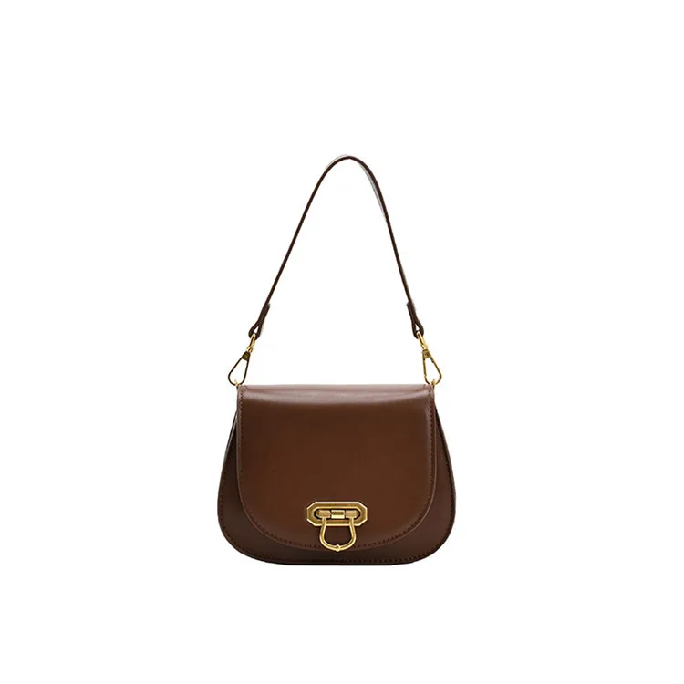 

2021 new arrivales summer female plain crossbody shoulder minimalism saddle bag purses handbags pu leather for women ladies