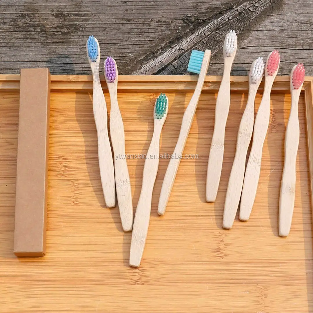

Bamboo ECO Friendly Wood Tooth Brush Wholesale 100 % Healthy Eco Organic Charcoal bamboo toothbrush with BPA free, Customized color