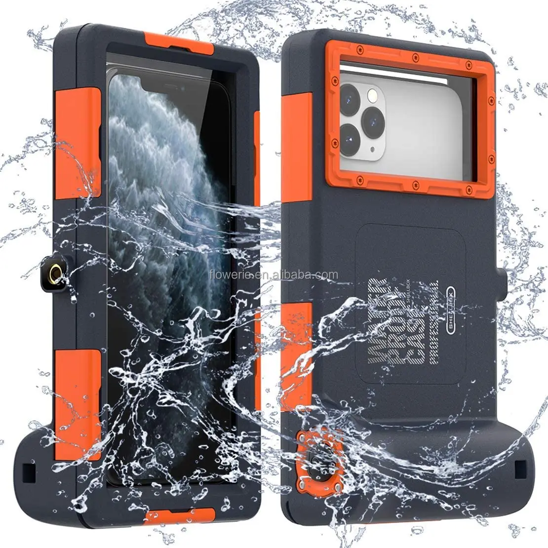 

Diving Snorkeling Photo Video Waterproof Case Full Body with Built in Screen Protector Clear Cover for iphone samsung
