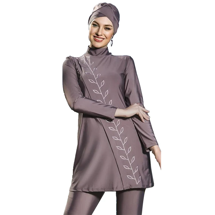 

MOTIVE FORCE Plus Size Islamic Swimsuit Burkini Digital Printing Muslim Swimwear Woman