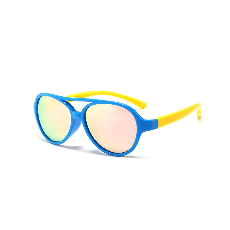 

Wholesale Silicone Children Sunglasses Polarized Lunettes de Soleil Flexible Frame Kids Sun Glasses Pilot Lentes de Sol, Custom colors