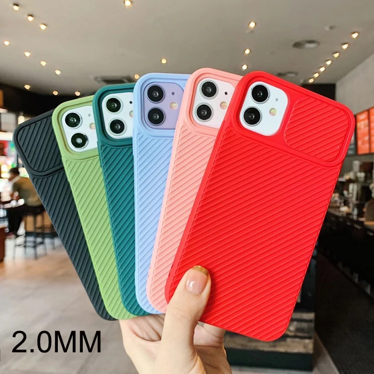 

Top Sale 2.0mm Thickness Camera Slide Window Design Shockproof Soft TPU Mobile Phone Back Cover Case For Samsung Galaxy A21S, Original tpu color