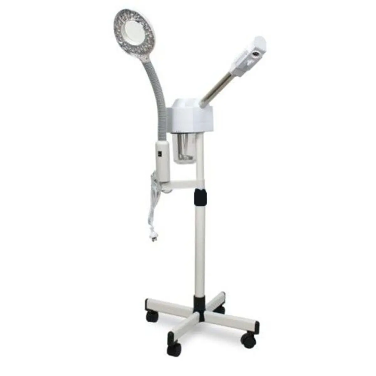

3 in 1 facial care hot & cold facial steamer with magnifying lamp, White