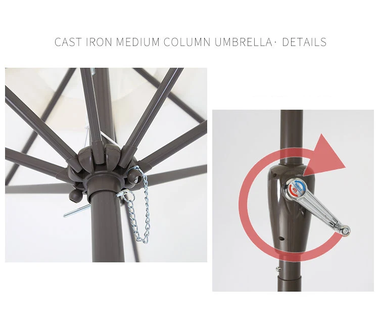 Sombrilla De Hierro Con Base Para Jardín,Sombrilla Para Exteriores
