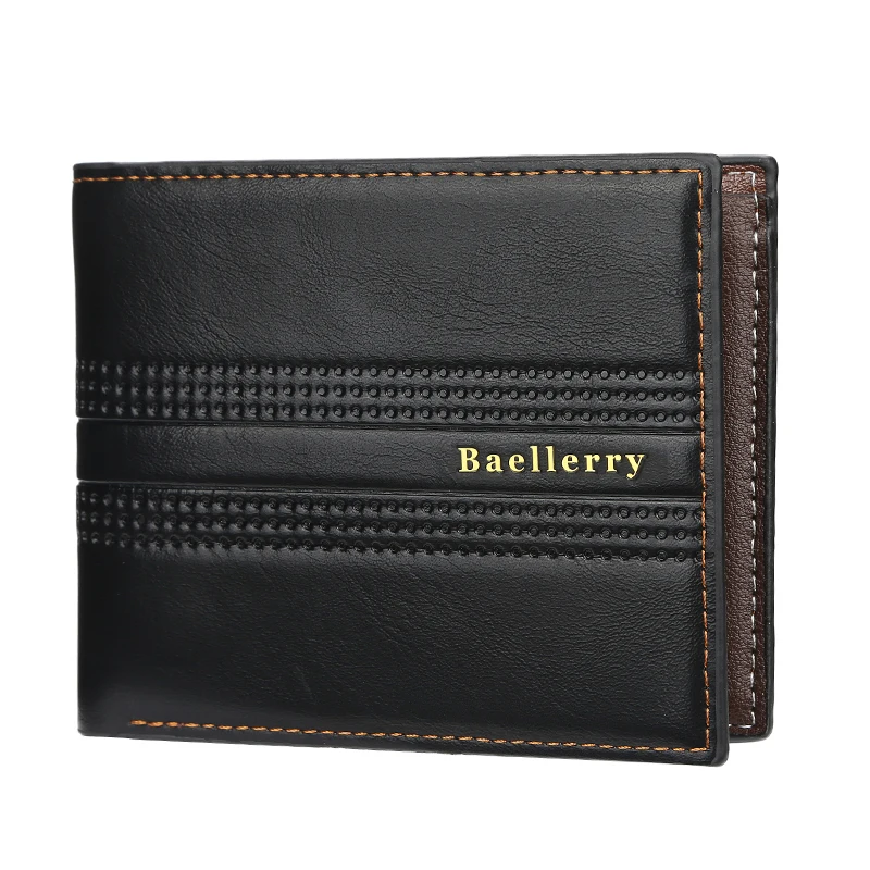 

Baellerry 2020 New Style PU Leather Pressure Point Pattern Short Wallet For Men,Male Coin Purse Card Case Holder, 3 colors