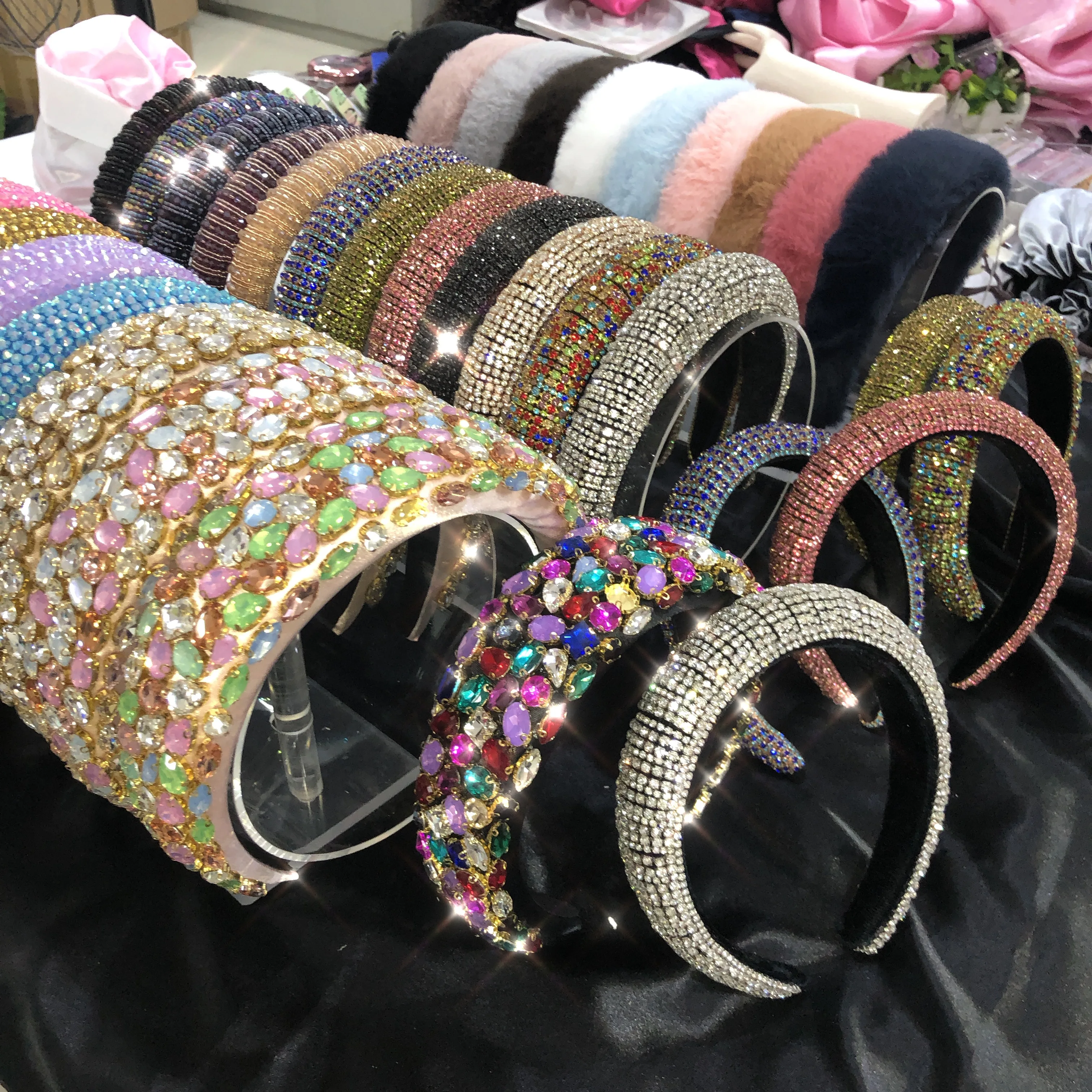 

Top selling Crystal Luxury diamond headbands designer headbands guccu headband