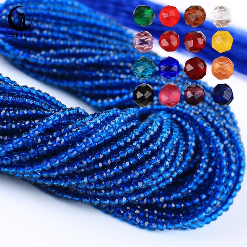 

Zhe Ying Wholesale 2mm 3mm hydro faceted Beads 29.Dark Aquamarine loose chinese rondelle glass beads Crystals for jewelry making, 39 colors(contact me for color chart)