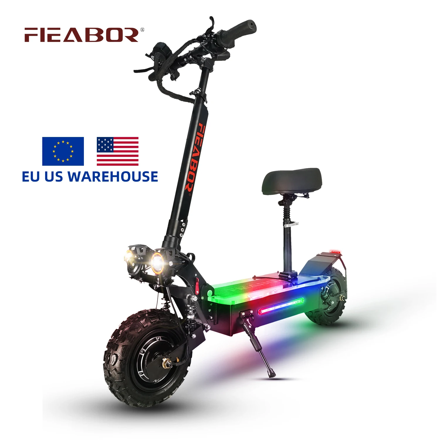 

DDP Europe Warehouse 60V 27Ah 5600W Dual Motor 11 Inch Fat Tire Max Speed 80km/h SUV Adult Electric Scooter with Seat
