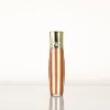 Empty shiny gold silver acrylic cosmetic lotion pump bottle 50ml 100ml double wall plastic bottle