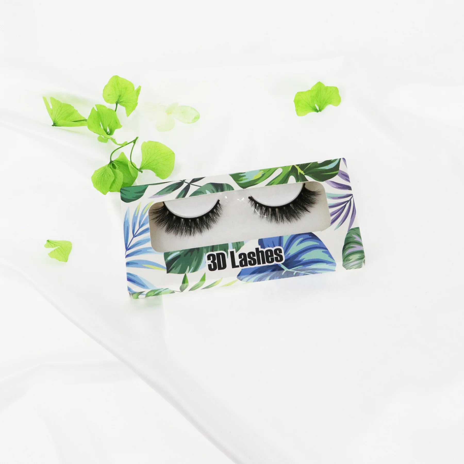 

Wholesale private label custom packaging box eyelashes natural real 3d mink lashes