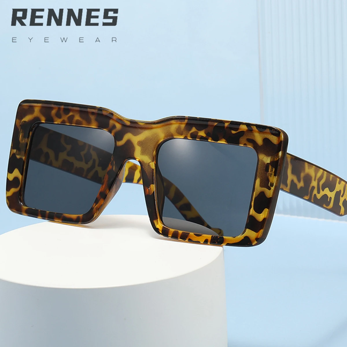 

RENNES 2022 Newest Custom Logo Men Women Luxury PC Square Sunglasses