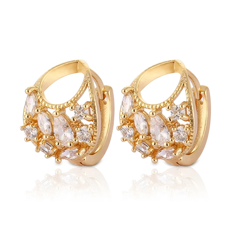 

Fashion Boucles d'oreilles Femmes Jewelry 18K Gold Plated AAA Cubic Zirconia Boucle d'oreille women's earrings