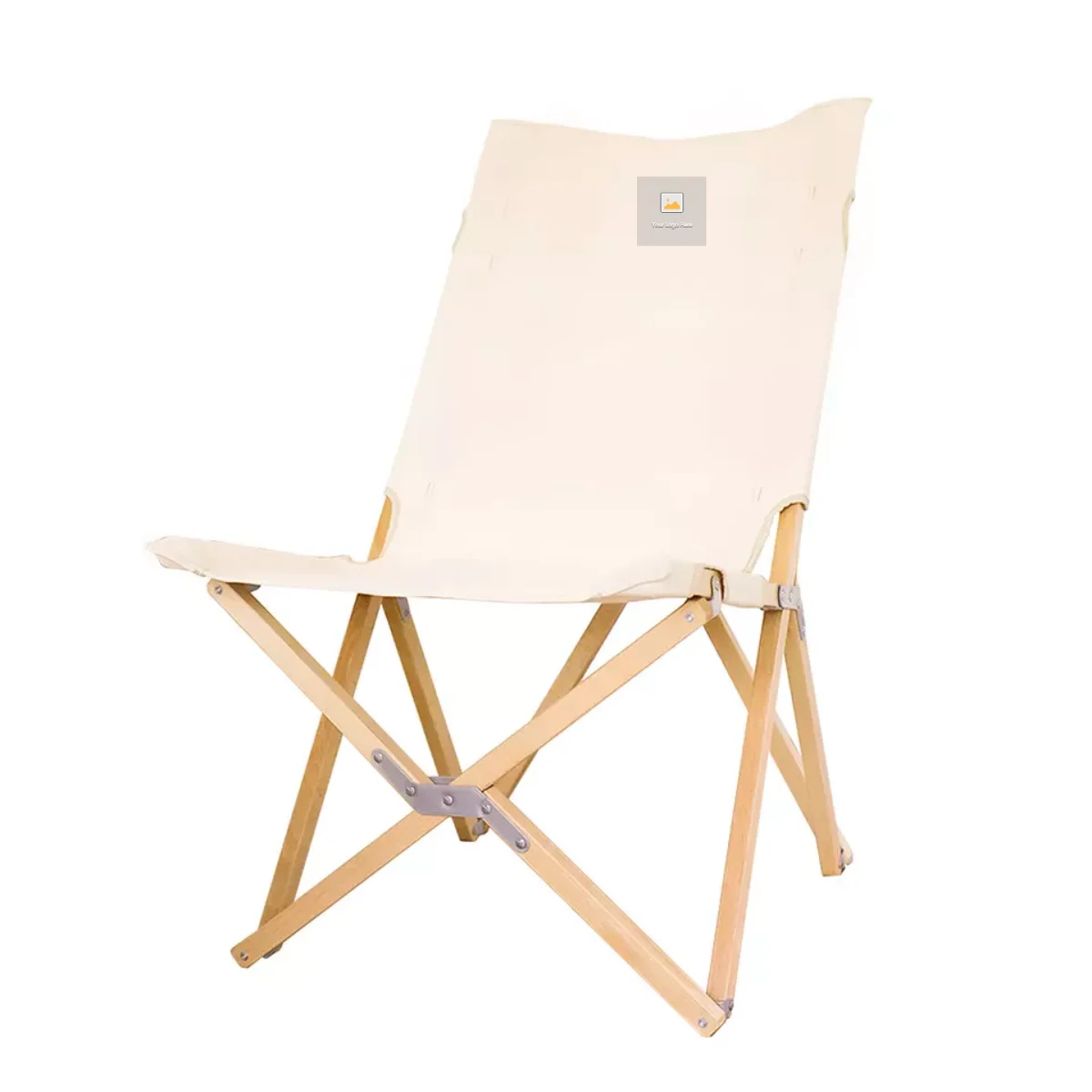 beige camping chair