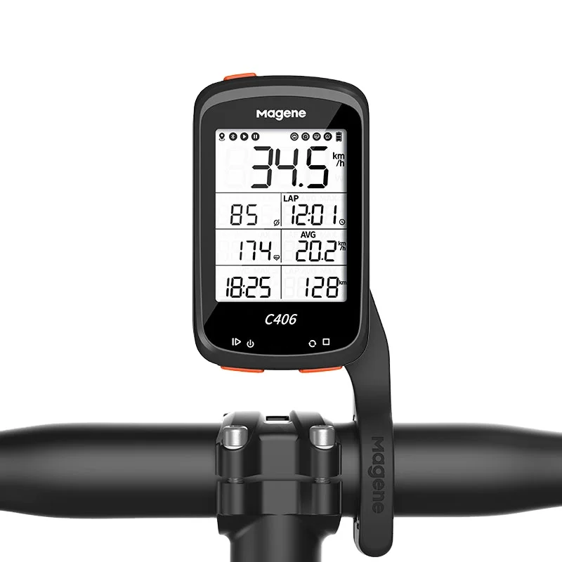 

Magene Bike Computer C406 Wireless GPS Speedometer Road MTB Bicycle BLE ANT+ Spotwatching Waterproof Cycling Computer, Black