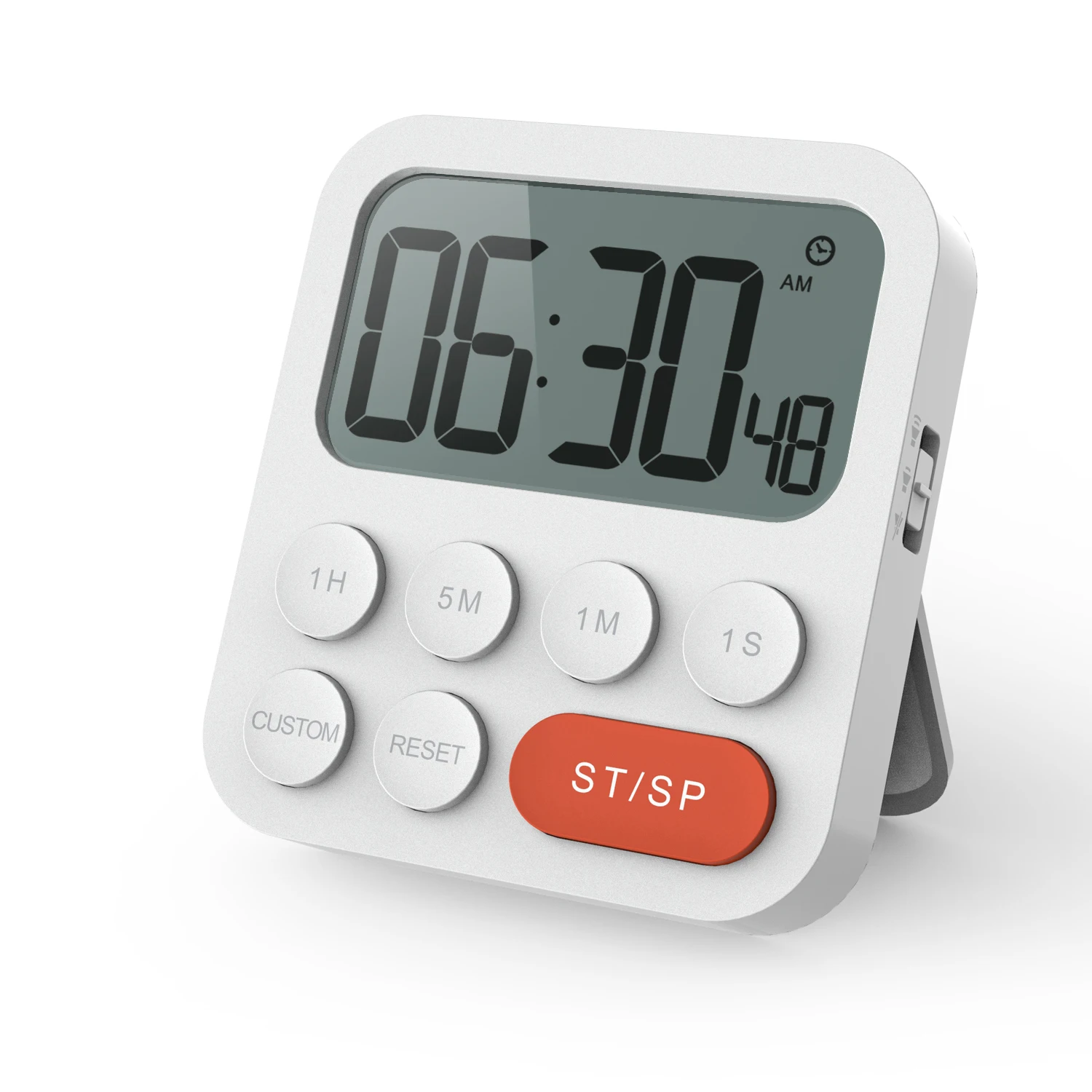 

Smart Digital Timer Stopwatch Kitchen Cooking Clock, White/orange