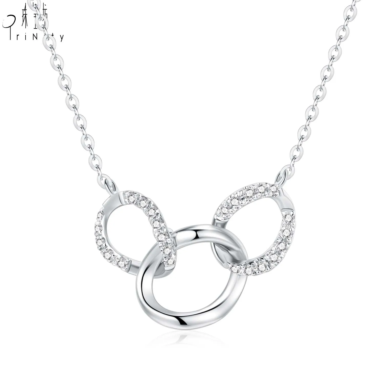 

New Products Elegant Jewelry 18K White Gold Diamond Pendant Necklace For Women