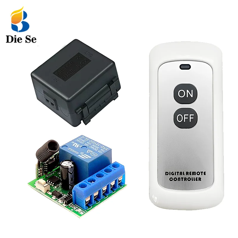 

Smart Home 433Mhz Universal Wireless Remote Control Switch DC 12V 1CH Relay Receiver Module RF Transmitter