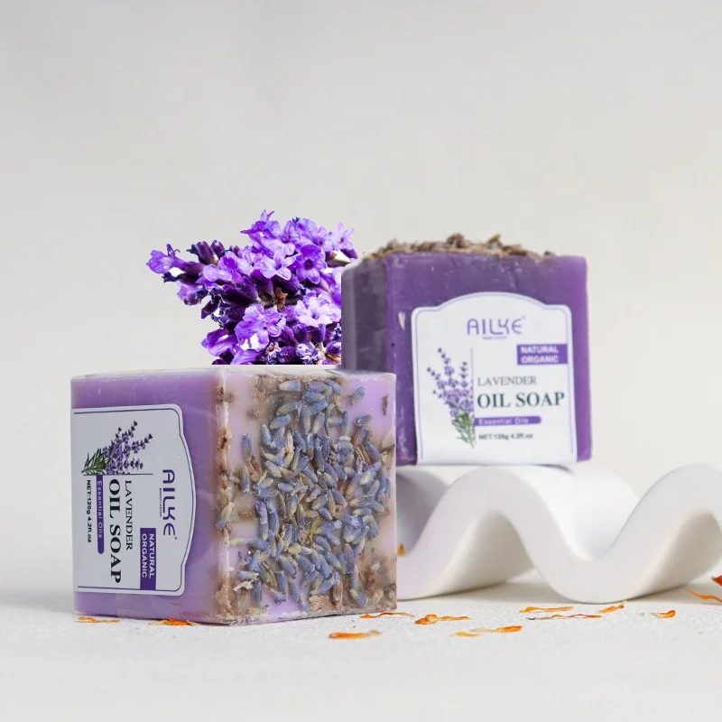 

Ailke Antimicrobial Anti Pimple Bars Natural Lavender Beauty Handmade Organic Soap Bar For Glowing Skin