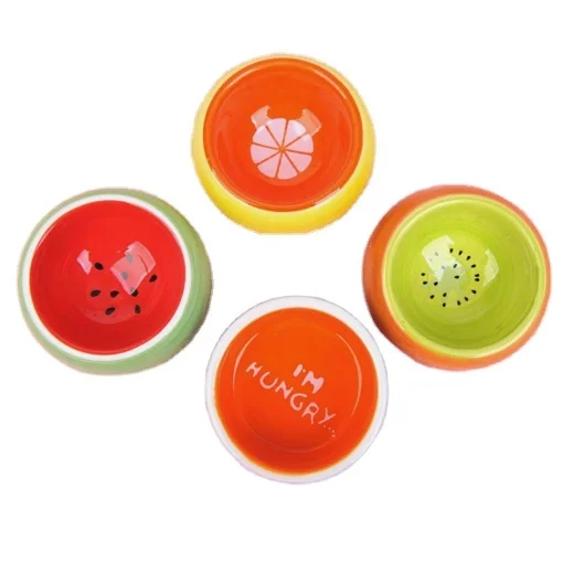 

Ceramic Hamster Food Bowl Fruit Colour Small Animal Food Pet Bowl