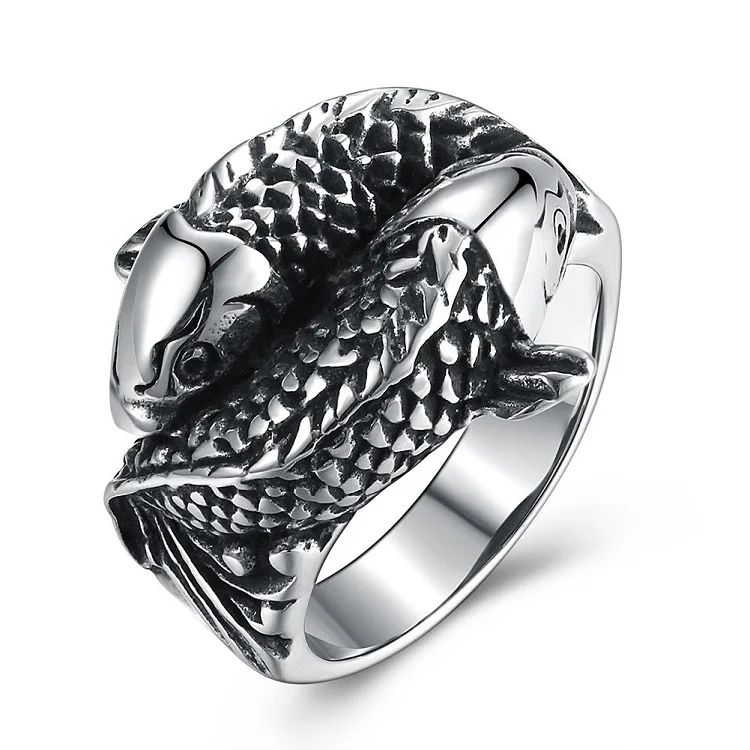 

Carp Design Stainless Steel Rings for Men Boys Jewelry Chic Punk Fish