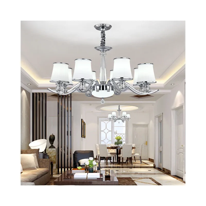 

Cheap Factory Price Molecular Chandelier Crystal Lamp E14 Led Handeliers Modern Lustre Chrome Metal Led Chandeliers Lighting