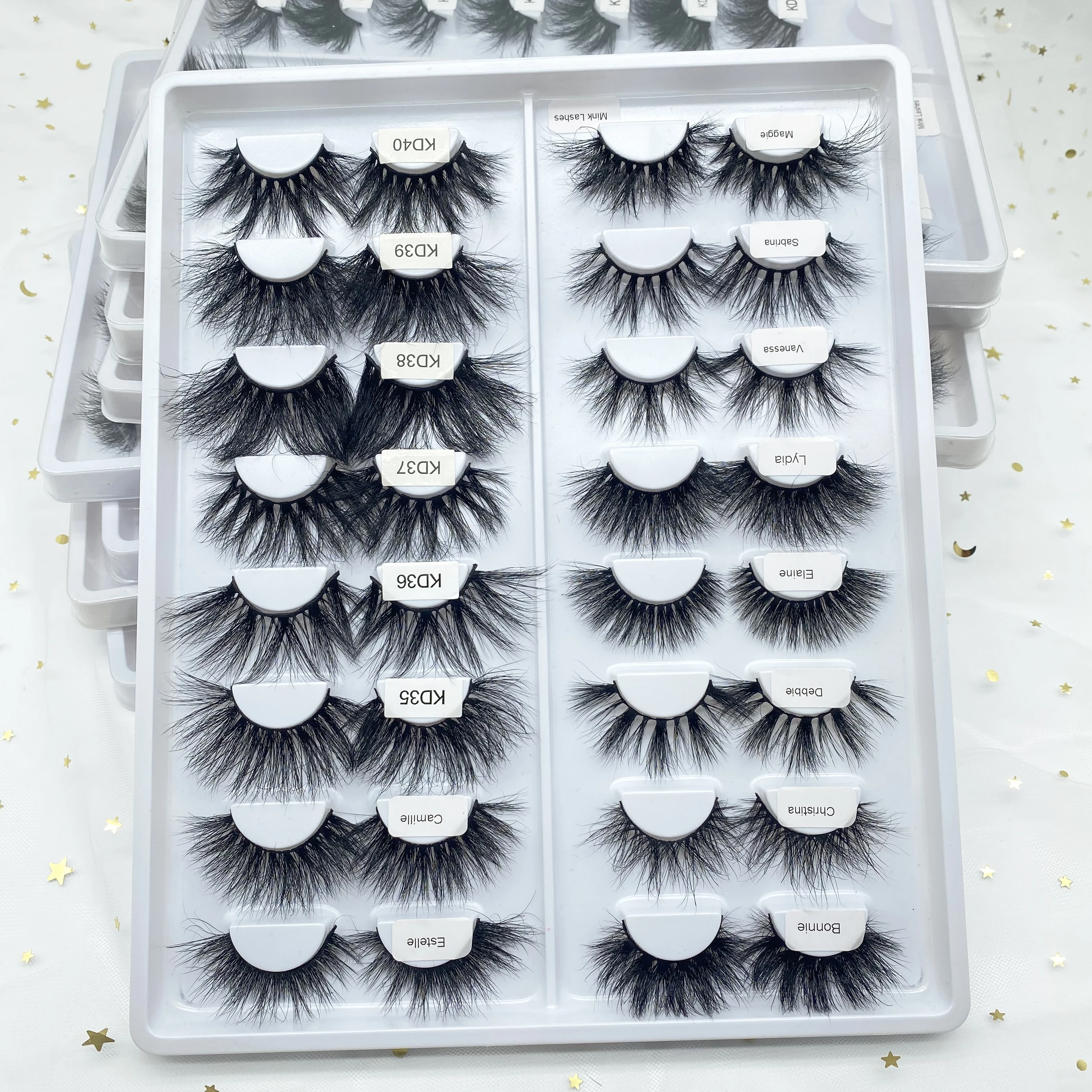 

Create your own brand eye lashes wholesale 18mm 18 mm 3d bottom false eyelashes vendor 100% mink luxury lashes, Black color