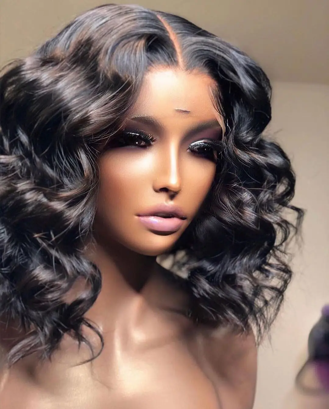 

Lace Front Human Hair Wigs 150% Density HD Frontal Wig Human Hair Bob Wigs Body Wave Wavy Addictive Short Loose for Black Women
