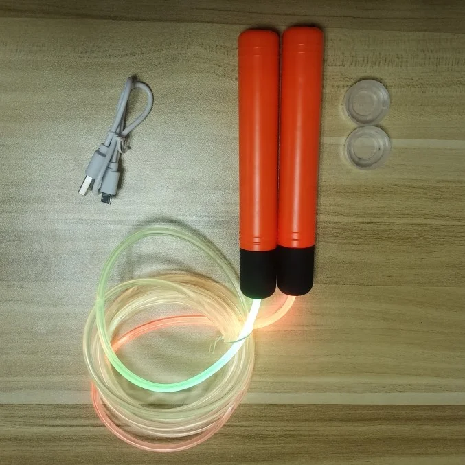 

Customized Logo USB charging led jump rope Light Up LED skipping jump rope Colorful glow in the dark jump rope saltar la cuerda