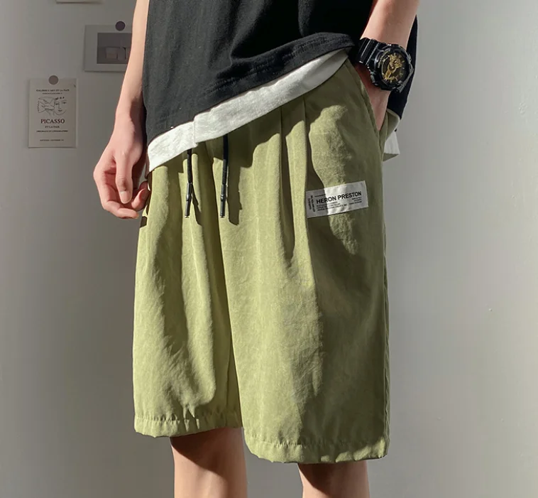 

2021 summer new trend overalls casual plus size half pants men, Customer demanded