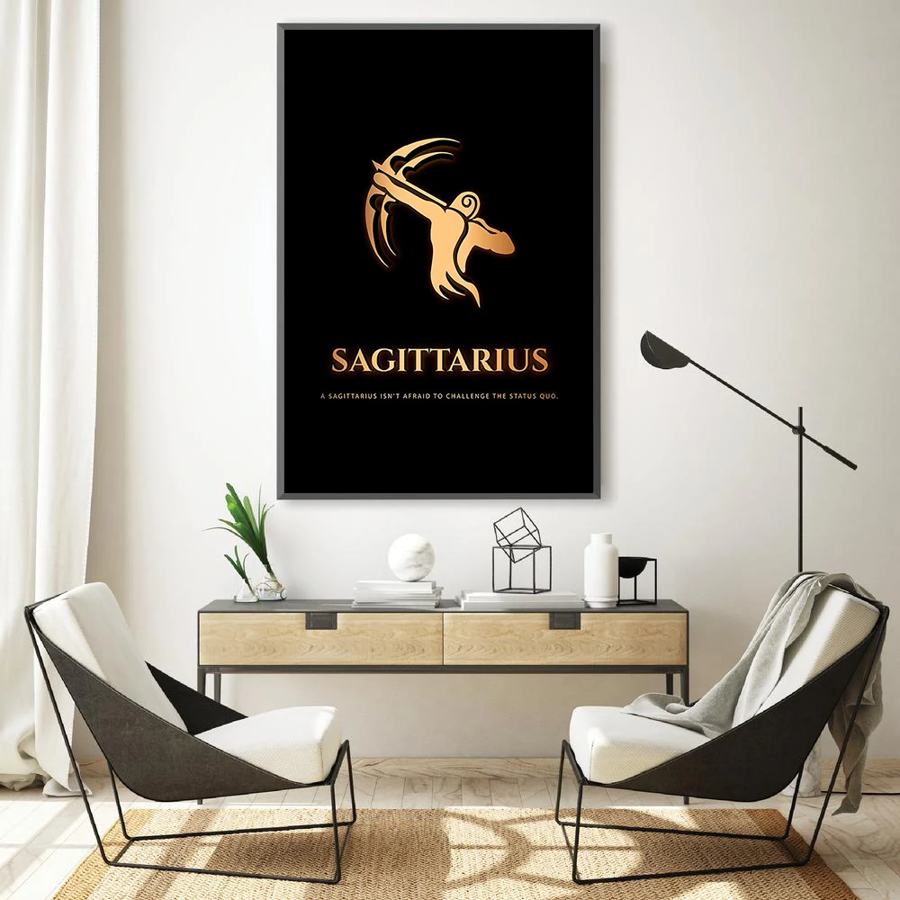 

Sagittarius Decorative Paintings Wall Art 12 Zodiac Wall Decor Canvas Prints Sagittarius Wall Painting for Living Room Printed