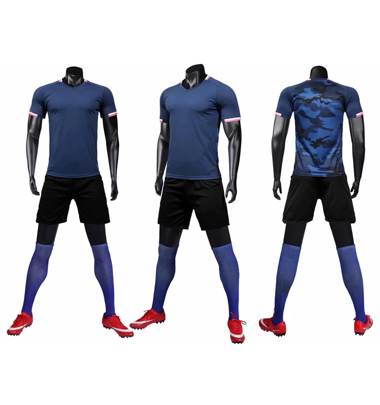 

Custom Sublimation Soccer Shirt Navy Blue Soccer Jersey Sets Sportswear In-stock Items Adults Unisex for Unisex 1set/polybag