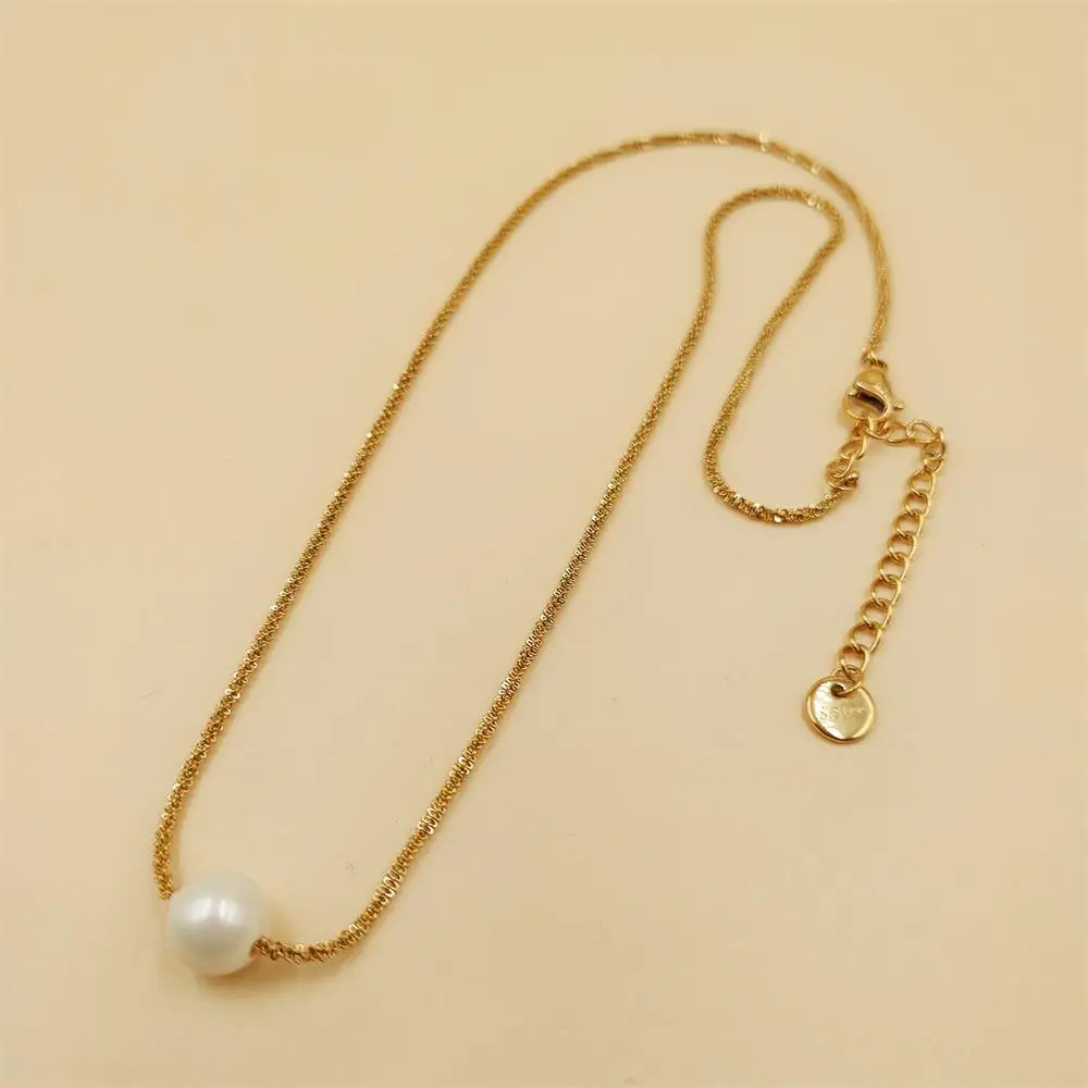 

Wholesale fashion jewelry set sexy simple gold plated pearl necklace
