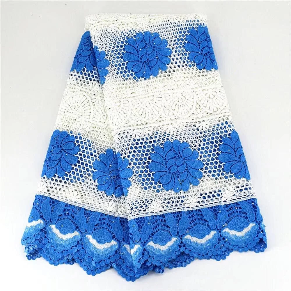 

Water Soluble Polyester Cotton Guipure Lace Fabric for Dress
