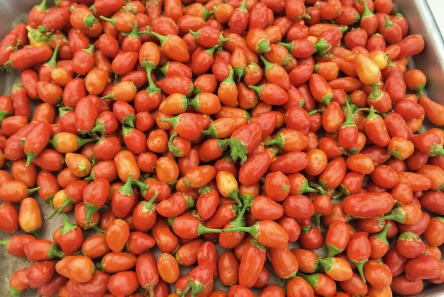 Homemade arbol chili hot sauce in a bottle