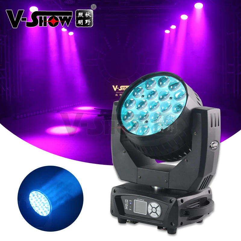 

fast shipping 2pcs led zoom dj night club stage light Martin Mac Aura 19x15w rgbw 4in1 wash moving head