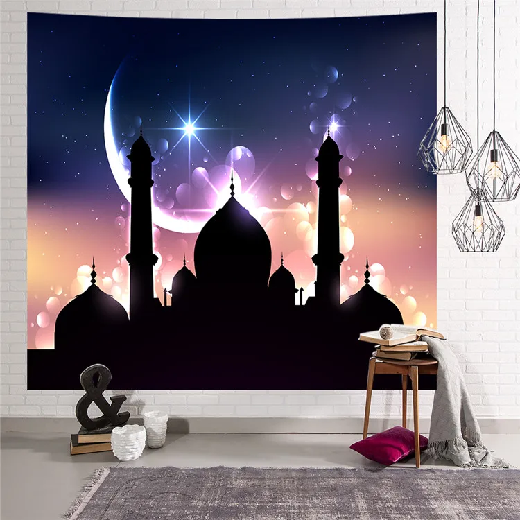 

Factory custom castle moon style tapestry decoration background cloth