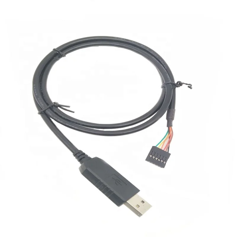 

5V USB to 2.54mm pitch DuPont 6pin FTDI chip TTL232 data cable, Black/oem