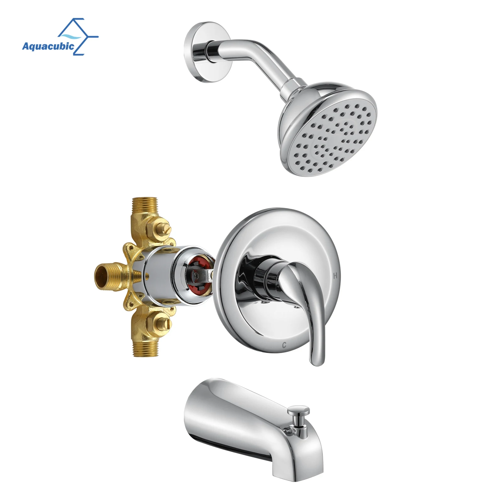 

Aquacubic cUPC Wall mounted bathroom fittings shower mixer shower faucets