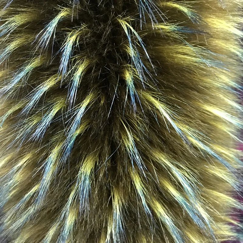 
Customized Colors High Quality Garment Warm Plush Soft Faux Fur Fabrics Raccoon 